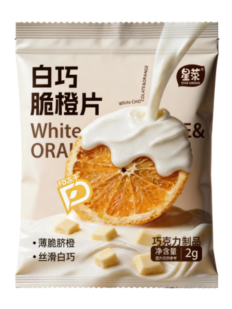 白巧脆橙片